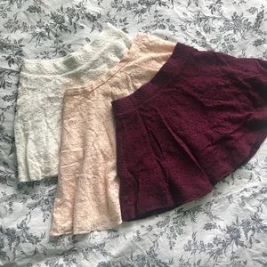 Bundle All 3 Lace Skirts for $10